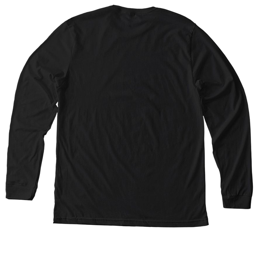 Solid Black Blend Premium Long Sleeve Tee - Back
